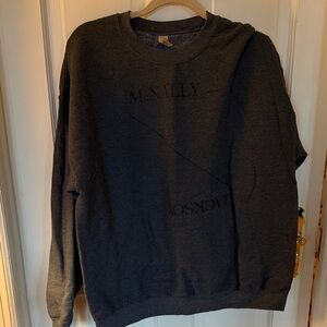 Gildan Dark Gray Crewneck Sweatshirt with Subtle Logo